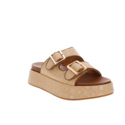 Paciotti 4US UMZ11 Sandali Ciabatta Donna con Doppia Fascia Regolabile Brown 2