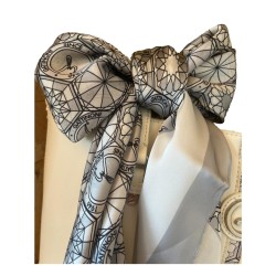 Gattinoni Teodosia AENTD2079  WPO877 Foulard Donna 90x90 cm Alabaster Grey 2