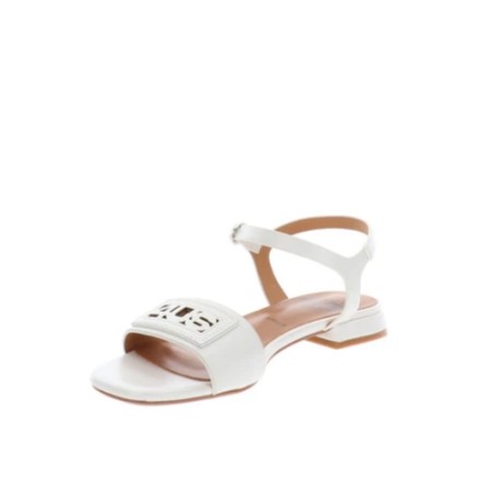 Paciotti 4US UZM12 Sandali Donna Flat con Cinturino alla Caviglia e Fascia White