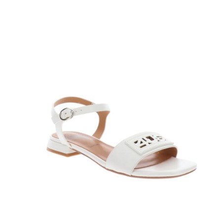 Paciotti 4US UZM12 Sandali Donna Flat con Cinturino alla Caviglia e Fascia White