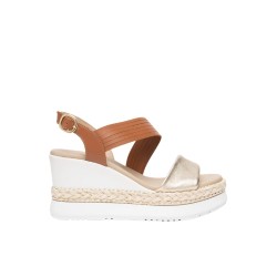 Nero Giardini E616010D  418 Sandali Donna con Zeppa Media Cognac Miele