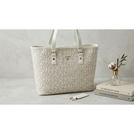 Gattinoni CHARLIE BEN4C8744WVP802 Shopping Bag Off White