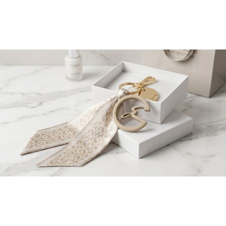 Gattinoni BEN268790WOO802 Charm Portachiave in Resina Off White