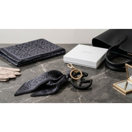 Gattinoni BEN268790WOO000 Charm Portachiave in Resina Nero