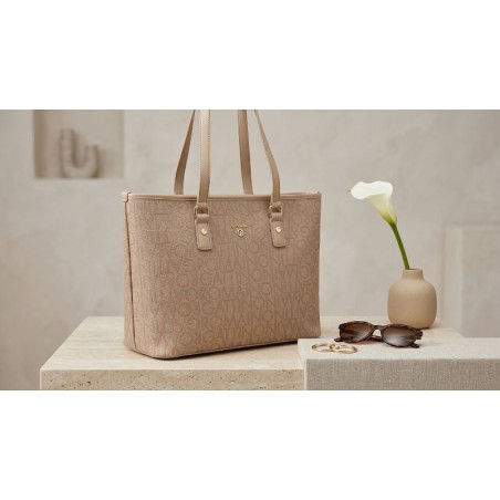 Gattinoni CHARLIE BEN4C8744WVP502 Shopping Bag Beige