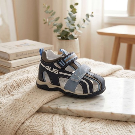 Paciotti 4US M25037 Sandali Bambino con Velcro Blu