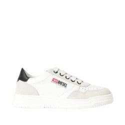 Diesel S CASCOUN  Sneaker Bambini Stringate White Natural Black