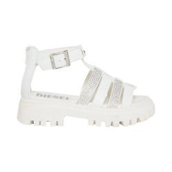 Diesel D SANBLIN Sandali Bambina con Strass White 