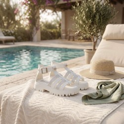 Diesel D SANBLIN Sandali Bambina con Strass White  2