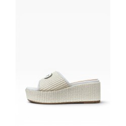 Paciotti 4US UZM04 Sandali Ciabatta Donna Platform Con Fascia White