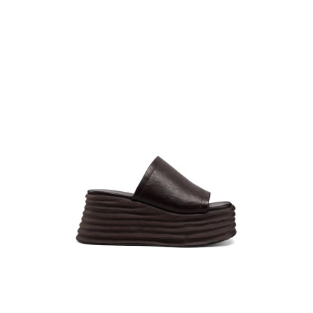Queen Helena S3011 Sandalo Ciabatta Donna Platform Nero