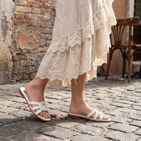 Paciotti 4US UZM14 Ciabatte Donna con Fascia White