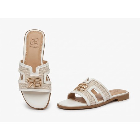 Renato Balestra WS 3 Ciabatta Donna Con Fascia Larga Beige