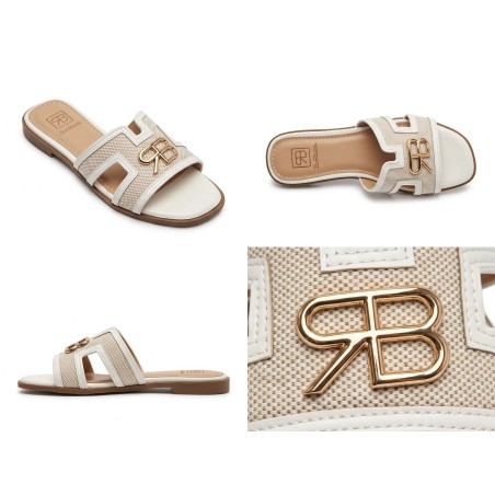 Renato Balestra WS 3 Ciabatta Donna Con Fascia Larga Beige