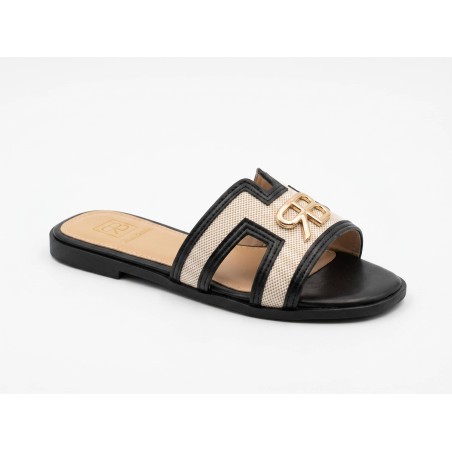 Renato Balestra WS 3 Ciabatta Donna Con Fascia Larga Black