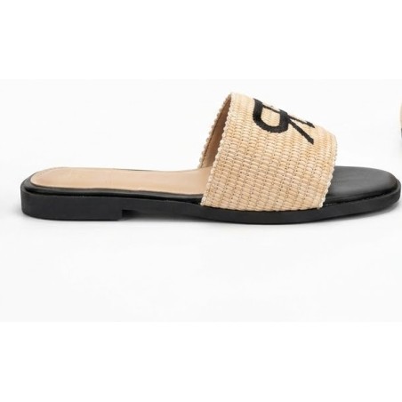 Renato Balestra WS 6 Ciabatta Donna Con Fascia Larga Black Beige