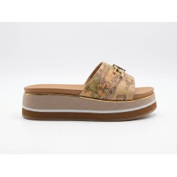 Alviero Martini 1a Classe Z1384 9820 Ciabatta Alta Donna Geo Classic Natural