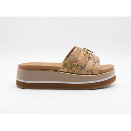 Alviero Martini 1a Classe Z1384 9820 Ciabatta Alta Donna Geo Classic Natural