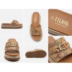 Alviero Martini 1a Classe Z1384 9820 Ciabatta Alta Donna Geo Classic Natural 2