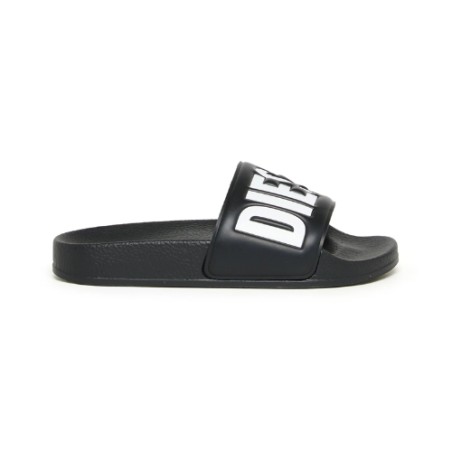 Diesel SA BWBISQOF Ciabatte Junior Unisex Mare Piscina Nero