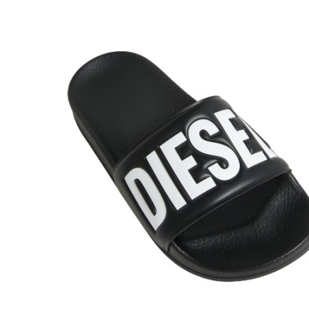 Diesel SA BWBISQOF Ciabatte Junior Unisex Mare Piscina Nero