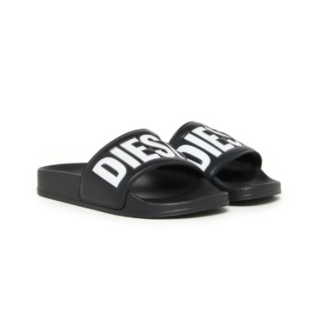 Diesel SA BWBISQOF Ciabatte Junior Unisex Mare Piscina Nero