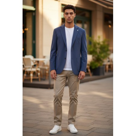 GC LUXURY NIGERIA Giacca Mono Petto Con Tasconi Uomo Blu