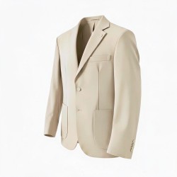GC LUXURY NIGERIA Giacca Mono Petto Con Tasconi Uomo Beige
