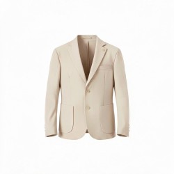 GC LUXURY NIGERIA Giacca Mono Petto Con Tasconi Uomo Beige 2