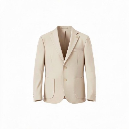 GC LUXURY NIGERIA Giacca Mono Petto Con Tasconi Uomo Beige