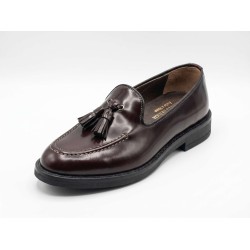 BRUSCIANO Made In Italy 001 Mocassino Uomo Con Accessorio In Vera Pelle Abrasivato Bordeaux 2