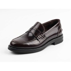 BRUSCIANO Made In Italy 014G Mocassino Uomo In Vera Pelle Abrasivato Bordeaux  2