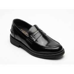BRUSCIANO Made In Italy 014G Mocassino Uomo In Vera Pelle Abrasivato Nero 