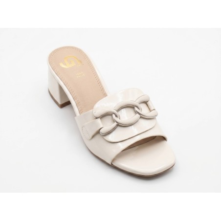 Gold & Gold GP 962 Sandalo Donna Tacco Basso con Accessorio Beige