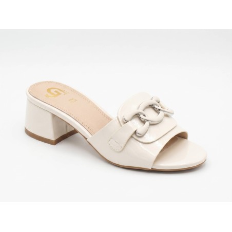 Gold & Gold GP 962 Sandalo Donna Tacco Basso con Accessorio Beige