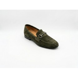 Made In Italy 11 Mocassino Uomo con In Vero Camoscio Verde