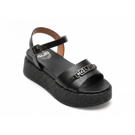 Paciotti 4US UZM02 Sandali Donna Platform con Cinturino alla Caviglia e Fascia Black