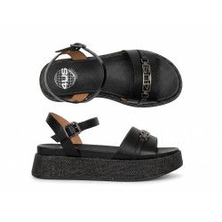 Paciotti 4US UZM02 Sandali Donna Platform con Cinturino alla Caviglia e Fascia Black 2