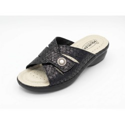 POLYFLEX 5497.36 Ciabatte Donna Made in Italy Fascia Regolabile Nero 2