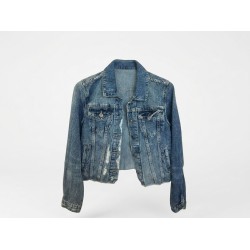 GC Wear  0603 Giubotto Giacca Donna In Jeans Blu