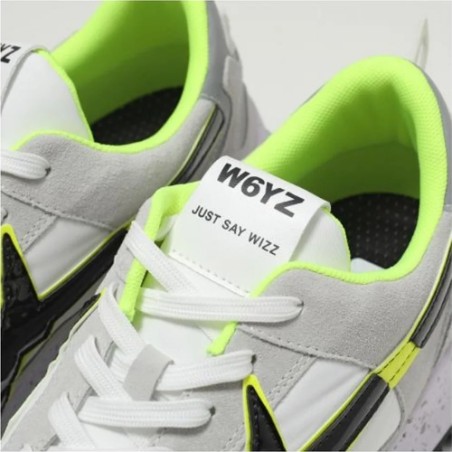 W6YZ 1N31 BREEZE-M Sneaker Uomo Stringate in Vero Camoscio White Grey Black
