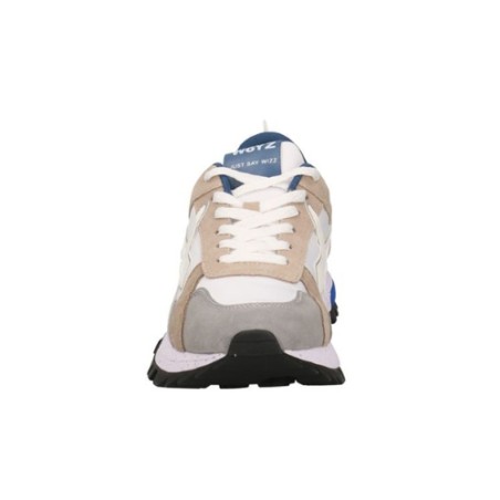 W6YZ 1B31 BREEZE 3-M Sneaker Uomo Stringate in Vero Camoscio Grey White Beige