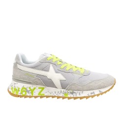 W6YZ 1B31 Just Say Wizz YAK-M Sneaker Uomo Stringate Grey White