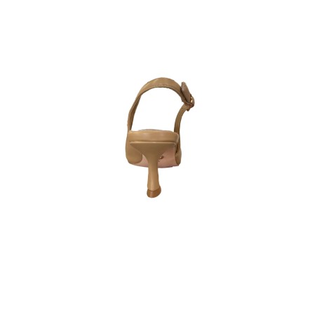 Gold & Gold GV152 Décolleté Slingback Donna Tacco Basso con Accessorio Camel
