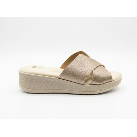Confosana 2411C Ciabatte Donna Zeppa Platino