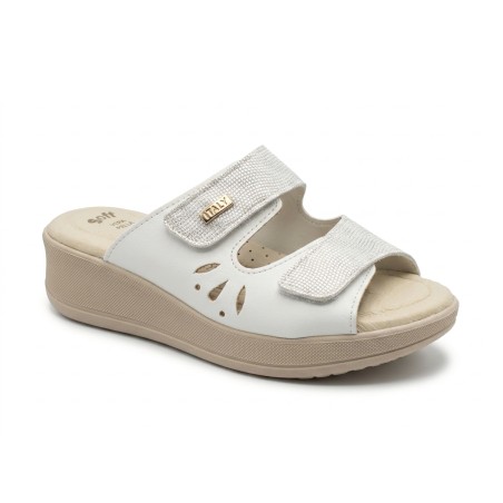 Confosana 2301 Ciabatte Donna Con Doppia Fascia Regolabile Bianco