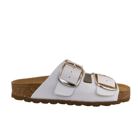 Biostar 1847 205 Ciabatte Donna Con Doppia Fascia con Fibbia Regolabile Bianco