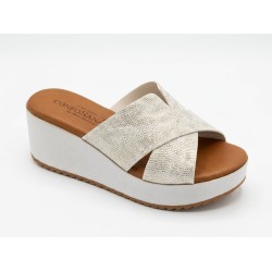 Confosana 2411 Ciabatte Donna Zeppa Bianco 2