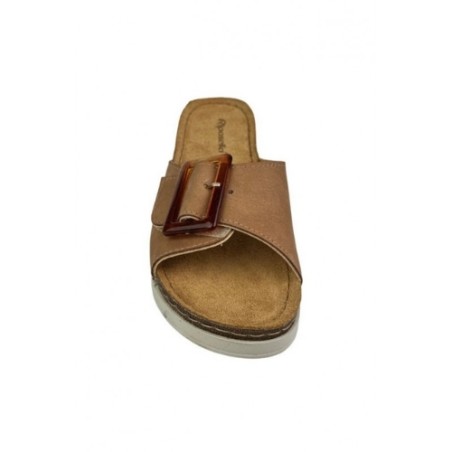 Riposella FRIDA E WB04BX Ciabatta Donna con Fascia Larga Regolabile Cuoio
