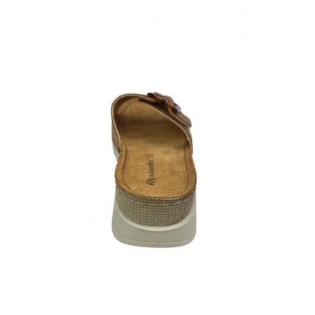 Riposella FRIDA E WB04BX Ciabatta Donna con Fascia Larga Regolabile Cuoio